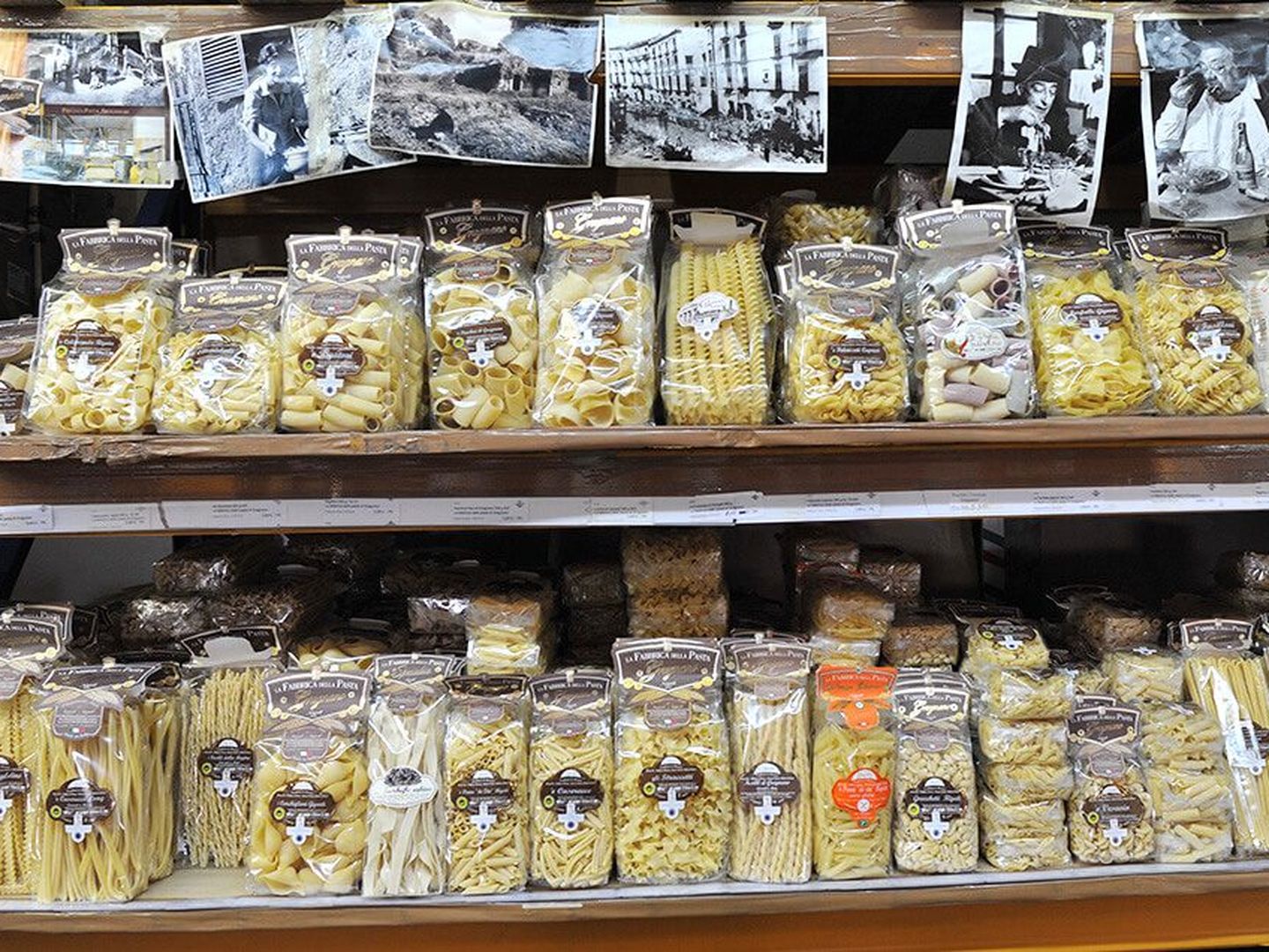 Italienische Pasta in Hülle und Fülle.