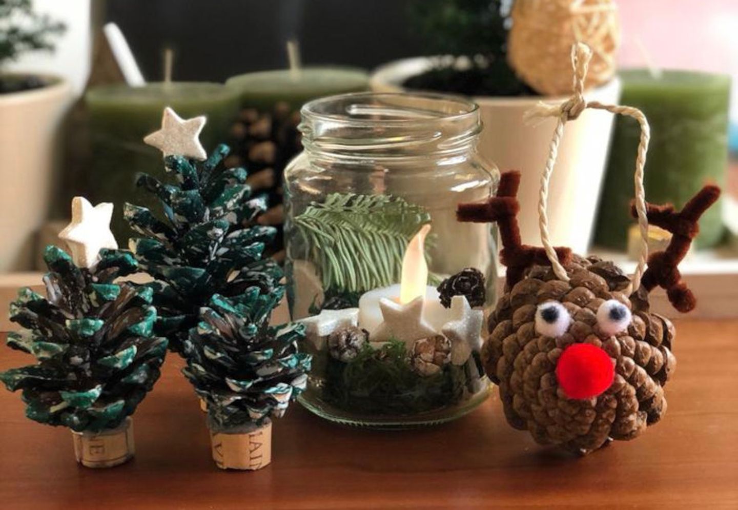 Alle drei Ideen vor weihnachtlicher Kulisse 