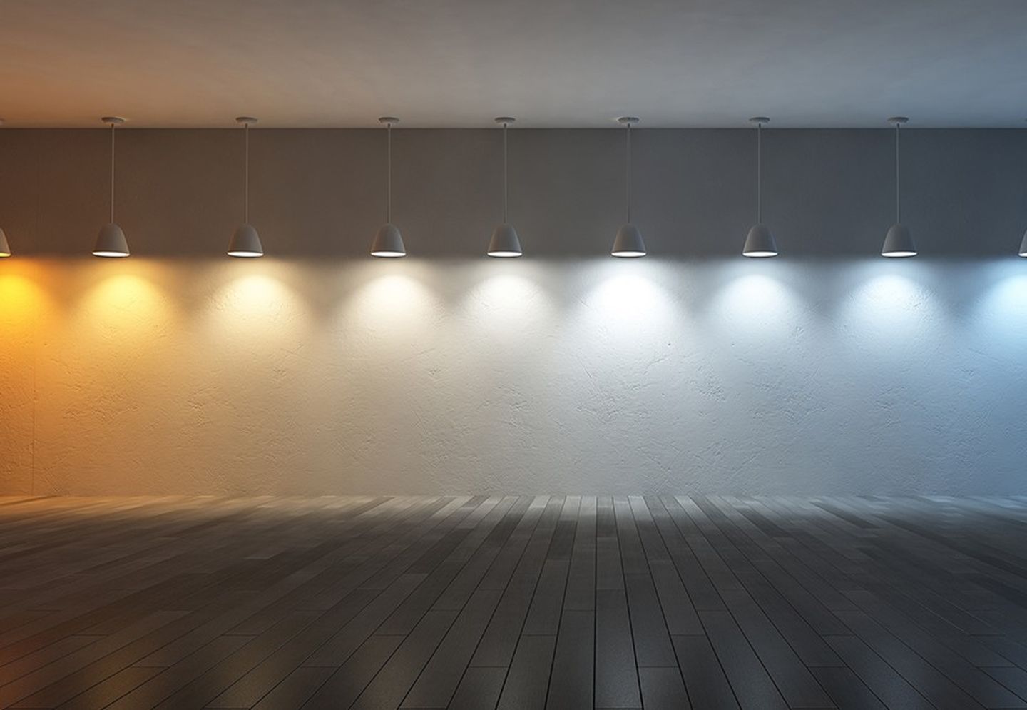 Lampen zeigen das gesamte Wärmespektrum von Licht.