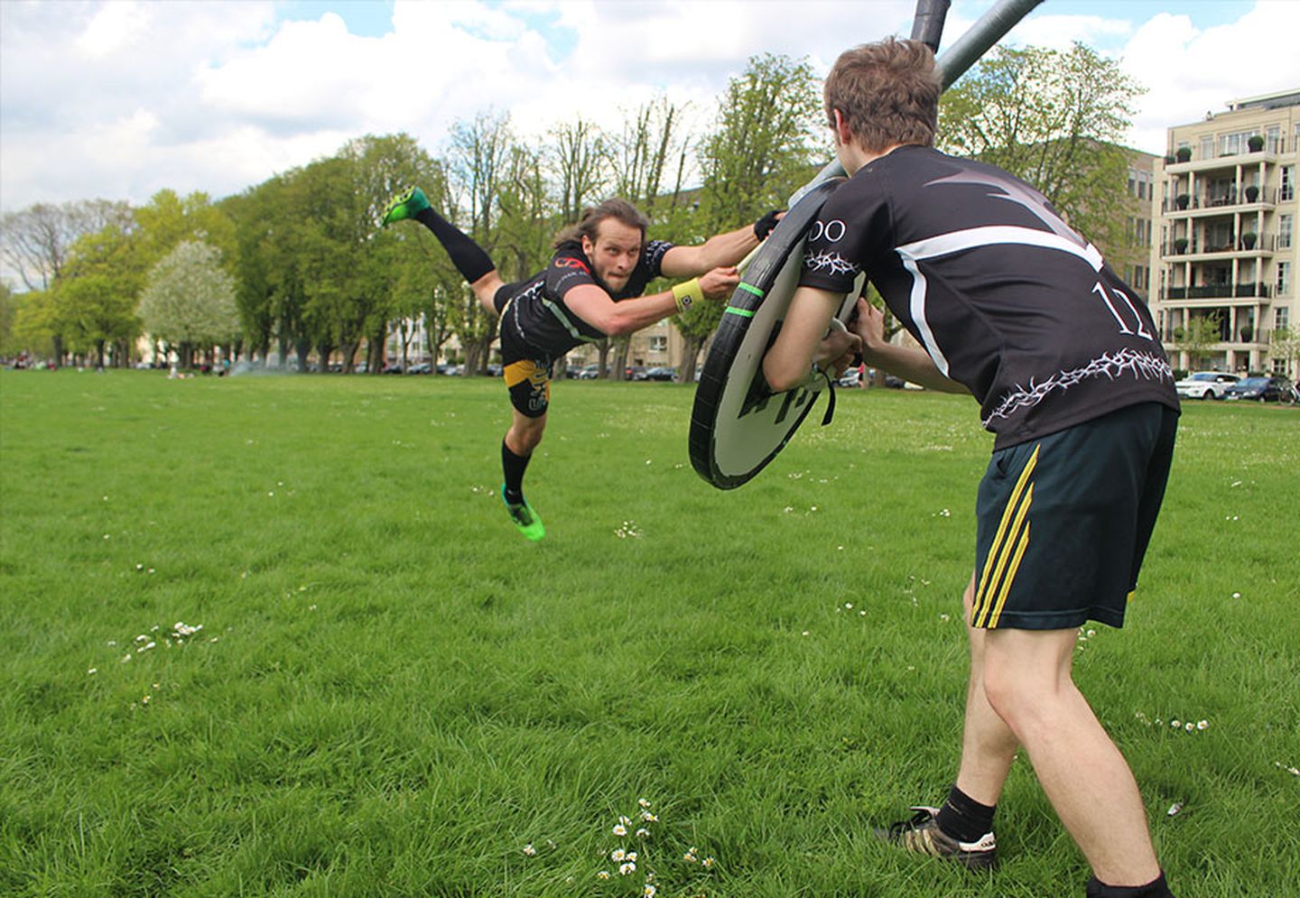 Zwei Jugger beim Training