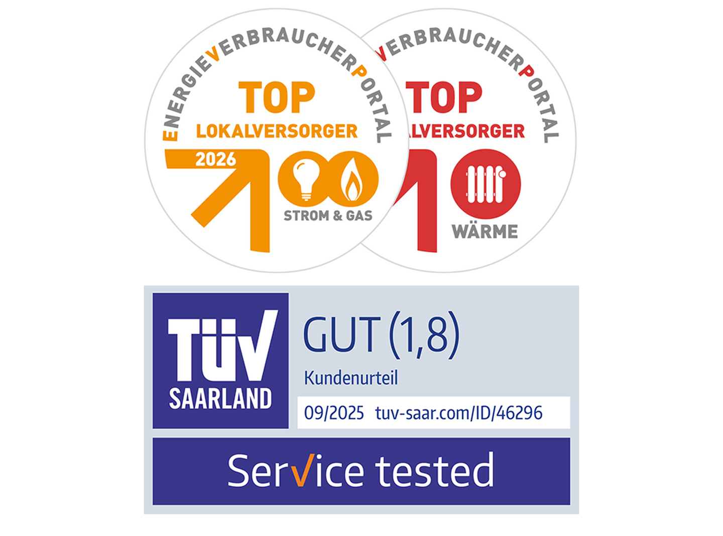 Top-Lokalversorger sowie TÜV Saarland: Die Stadtwerke Düsseldorf sind ausgezeichnet