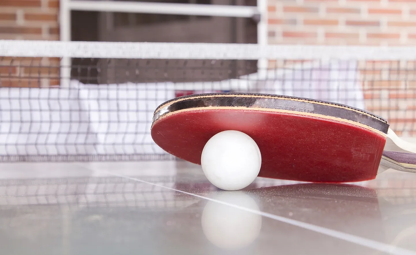 Tischtennisschläger mit Ball auf einer Platte Bild von Sascha Düser auf Pixabay