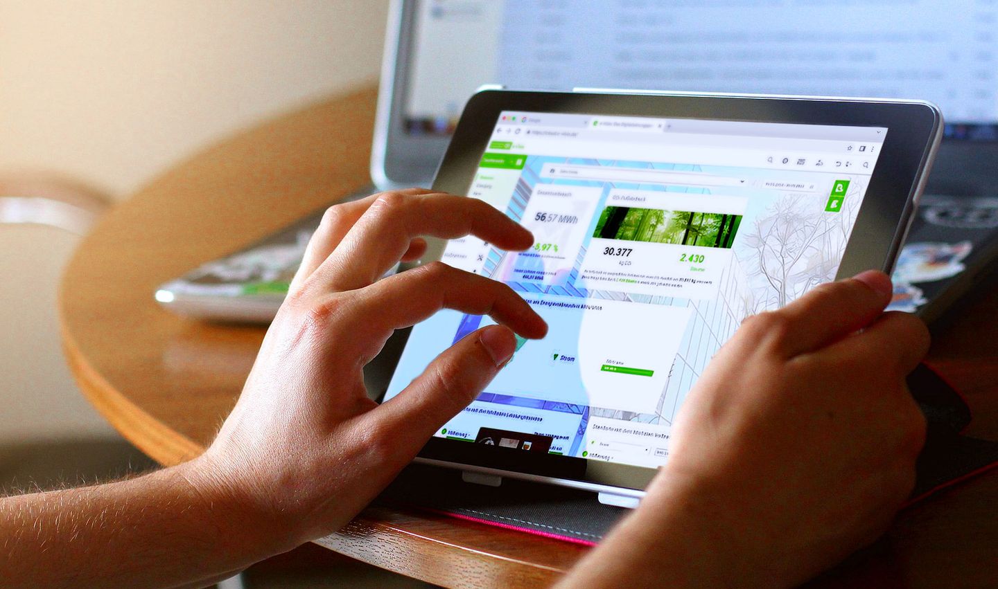 Das e-Visio Portal auf einem Tablet