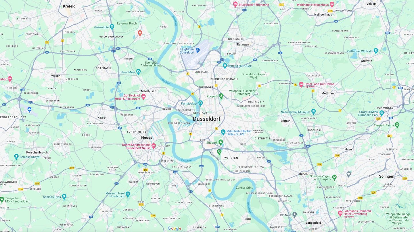 Karte Düsseldorf