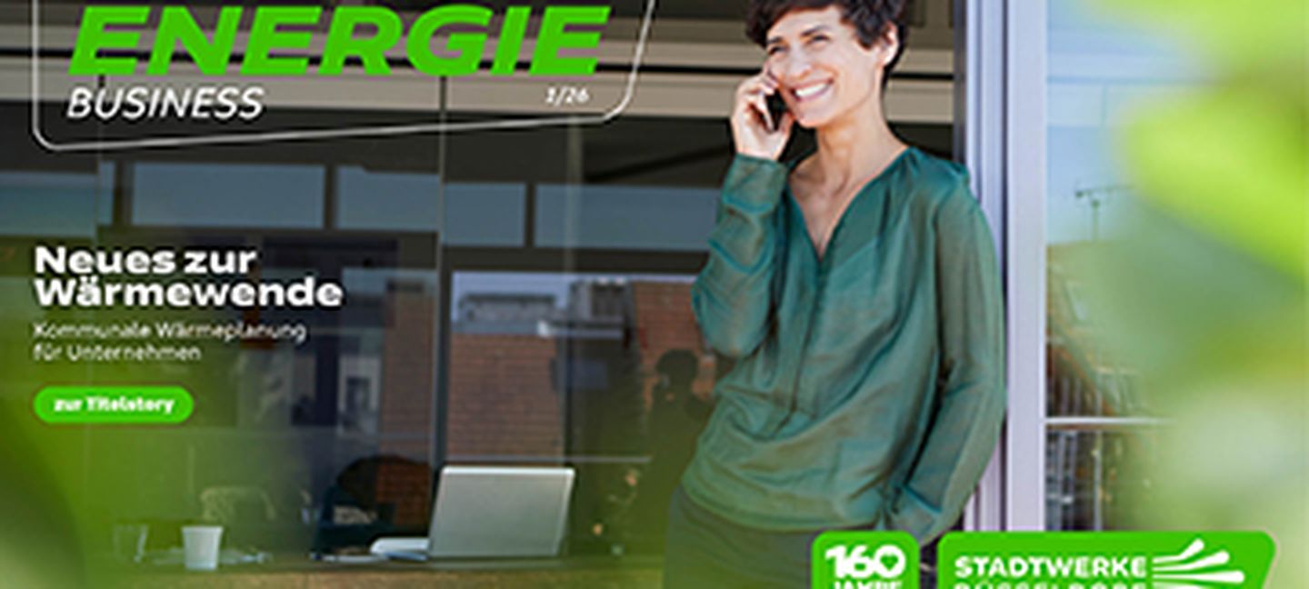 Das Cover der EnergieBusiness 1/2026 der Stadtwerke Düsseldorf