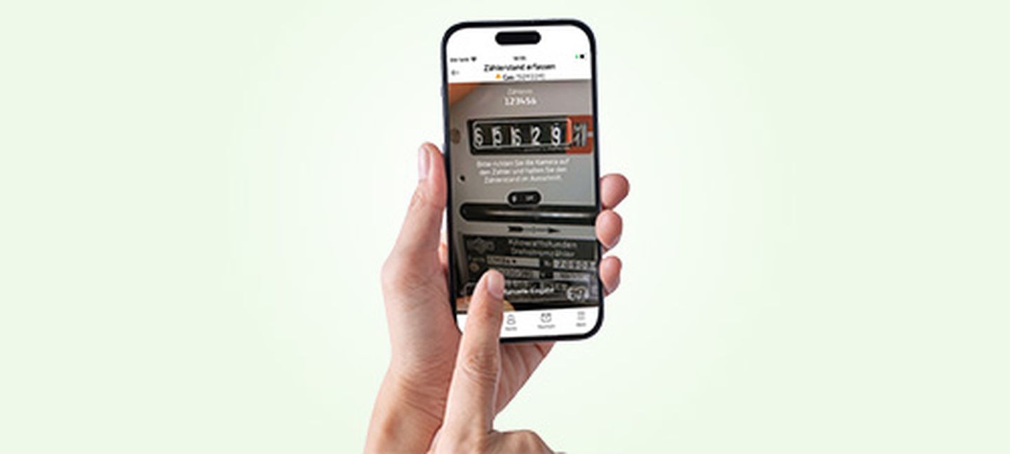 Zählerstandserfassung in der Kundenportal App