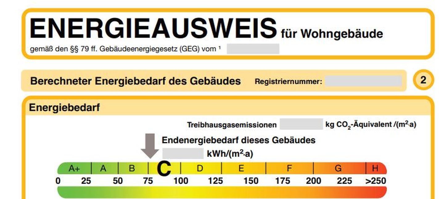 Beispiel für einen Bedarfsausweis